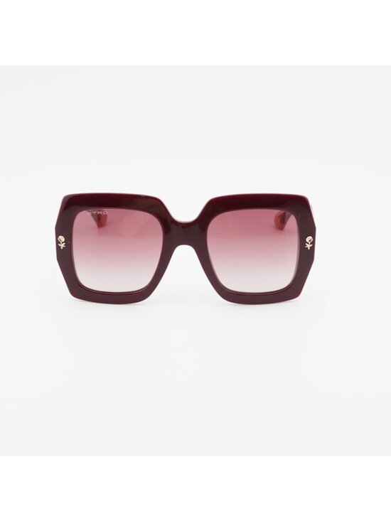 ETRO 0011/S 0LHF 3X Sunglasses Burgundy Square Frame, Mauve Lenses main image 6